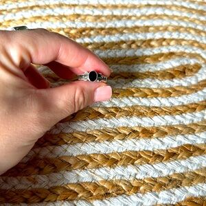Sterling Silver and Black Ring